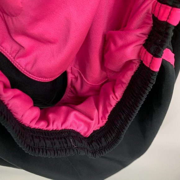 Nike Running Shorts Tempo Mesh Black Barbie Pink Lined Dri Fit - Picture 7 of 7